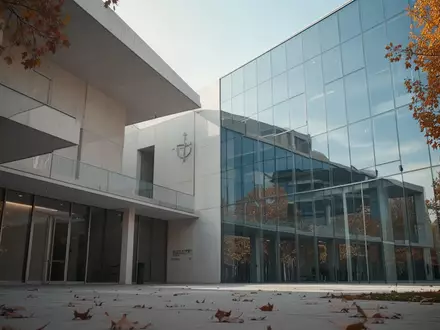 Ein modernes Verwaltungsgebäude mit Glasfassade bei klarem Herbstwetter. - Foto: über boerse-global.de