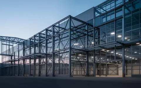 Moderne Industriefassade eines Logistikzentrums in der Dämmerung, die die Komplexität globaler Lieferketten symbolisiert. - Foto: über boerse-global.de