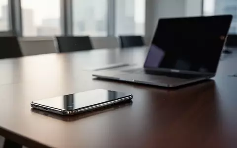Ein moderner Konferenztisch in einem Büro mit einem Laptop und einem Smartphone bei natürlichem Lichteinfall. - Foto: über boerse-global.de