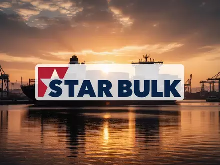 Ein großes Containerschiff vor einer Hafenanlage bei Sonnenuntergang, symbolisiert Stabilität und internationalen Handel. - Foto: über boerse-global.de