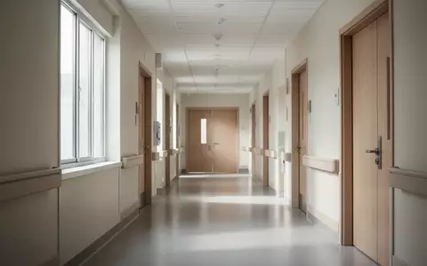 Ein leerer, ruhiger Flur in einem modernen Krankenhausgebäude mit sanftem Tageslichteinfall. - Foto: über boerse-global.de