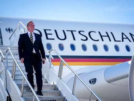Verteidigungsminister Pistorius beginnt seine US-Reise. - Foto: Kay Nietfeld/dpa