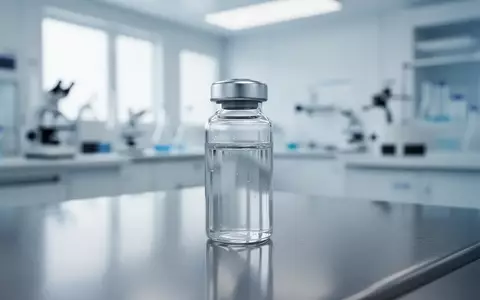 Ein steriles Laborglas mit einer klaren Flüssigkeit auf einer Edelstahloberfläche in einem modernen Forschungslabor. - Foto: über boerse-global.de