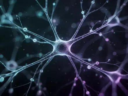 Mikroskopische Aufnahme eines neuronalen Netzwerks im Hippocampus mit leuchtenden Markierungen auf dunklem Hintergrund. - Foto: über boerse-global.de