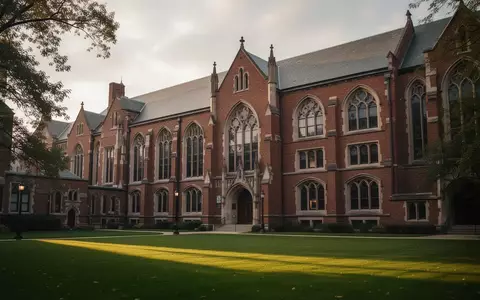 Die historische Fassade des Old-Main-Gebäudes der Canisius University mit Backsteinarchitektur an einem bewölkten Tag. - Foto: über boerse-global.de