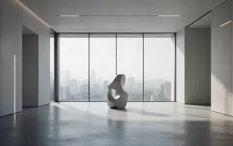 Ein minimalistischer, moderner Innenraum mit hellem, diffusem Tageslicht und klaren architektonischen Linien. - Foto: über boerse-global.de
