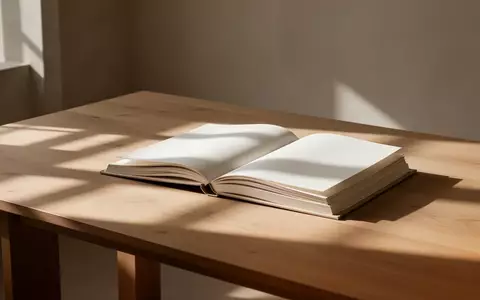 Ein minimalistischer, lichtdurchfluteter Raum mit einem Holztisch und leeren Büchern, der eine Atmosphäre der Konzentration ausstrahlt. - Foto: über boerse-global.de