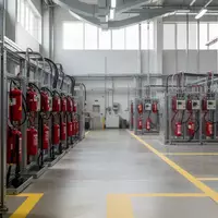 Ein moderner, aufgeräumter Industriebetrieb mit Sicherheitsausrüstung und elektrischen Anlagen in einer hellen Werkshalle. - Foto: über boerse-global.de