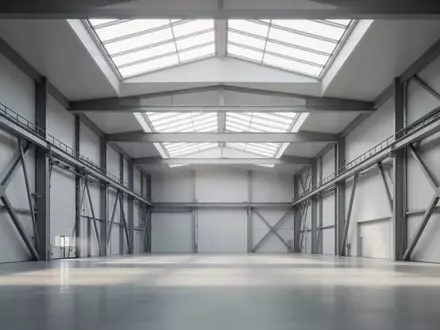 Ein minimalistisches, modernes Industriegebäude mit hohen Decken und einfallendem Tageslicht in einer deutschen Unternehmensumgebung. - Foto: über boerse-global.de