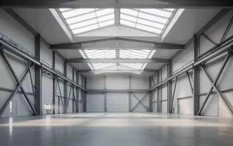 Ein minimalistisches, modernes Industriegebäude mit hohen Decken und einfallendem Tageslicht in einer deutschen Unternehmensumgebung. - Foto: über boerse-global.de