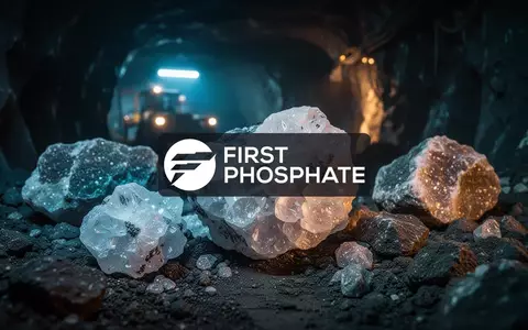 Abstrakte Darstellung von kristallinen Phosphat-Mineralien in einer industriellen, stimmungsvollen Umgebung. - Foto: über boerse-global.de