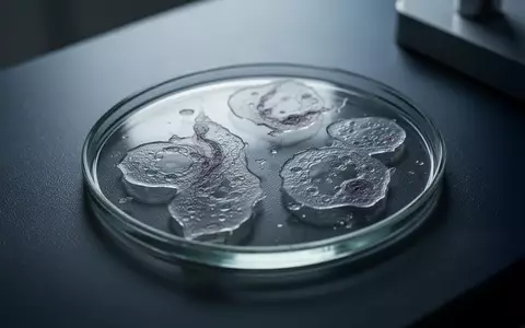 Mikroskopische Aufnahme einer Gewebeprobe in einem Labor, die biologische Zellstrukturen zeigt. - Foto: über boerse-global.de