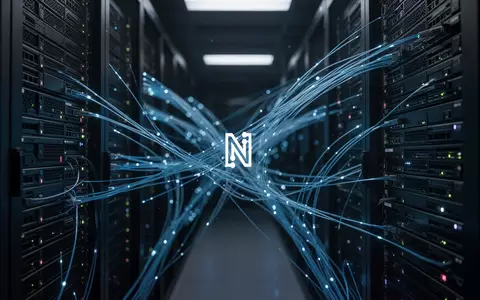 Abstrakte Darstellung eines Serverraums mit leuchtenden Glasfaserkabeln und moderner Technologie. - Foto: über boerse-global.de