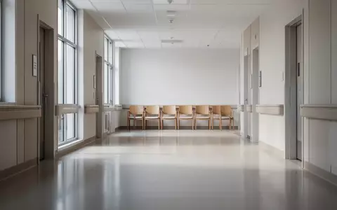 Ein leerer, modern gestalteter Krankenhausflur mit neutralen Wänden und einfallendem Tageslicht. - Foto: über boerse-global.de
