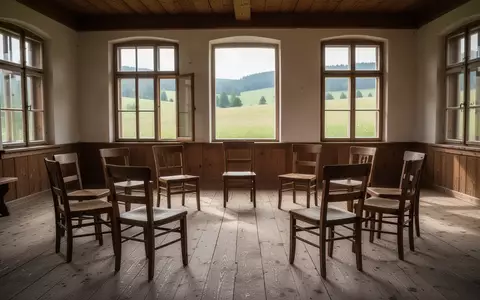 Ein sonnendurchfluteter, rustikaler Gemeinschaftsraum in einem ländlichen Gebäude im Waldviertel mit Blick auf eine Wiese. - Foto: über boerse-global.de