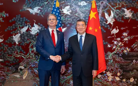 US-Finanzminister Bessent will am Wochenende Chinas Vizepremier He treffen. (Archivbild) - Foto: Zhang Xiaoyu/XinHua/dpa