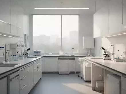 Ein minimalistisch gestalteter, heller medizinischer Laborraum mit klaren Strukturen und natürlichem Lichteinfall. - Foto: über boerse-global.de