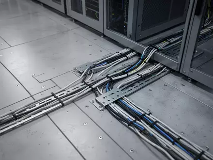 Saubere und strukturierte Kabelkanäle in einem industriellen Rechenzentrum, die Ordnung und effiziente Infrastruktur symbolisieren. - Foto: über boerse-global.de