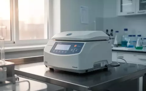 Ein steriler, moderner Laborraum mit einer Zentrifuge auf einer Edelstahlarbeitsfläche in natürlichem Licht. - Foto: über boerse-global.de