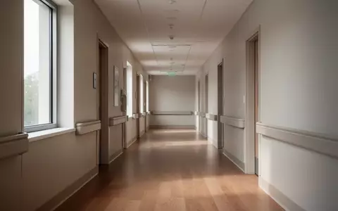 Ein heller, minimalistischer Krankenhausflur mit natürlichem Lichteinfall und einer ruhigen, sterilen Atmosphäre. - Foto: über boerse-global.de
