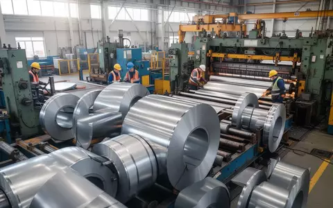 Moderne Industrieanlage mit Stahlrollen in einer Produktionshalle für Batteriekomponenten. - Foto: über boerse-global.de