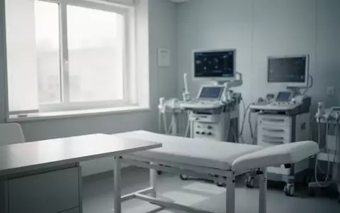 Modernes, steriles medizinisches Untersuchungszimmer mit weichem Tageslicht und diagnostischen Geräten im Hintergrund. - Foto: über boerse-global.de