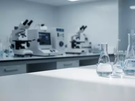 Ein steriles, modernes medizinisches Forschungslabor mit Laborgeräten und Glasbehältern in einer ruhigen, klinischen Umgebung. - Foto: über boerse-global.de