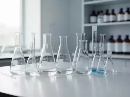 Laborumgebung mit wissenschaftlichem Glasgerät auf einer weißen Arbeitsfläche in einem sterilen, hellen Raum. - Foto: über boerse-global.de