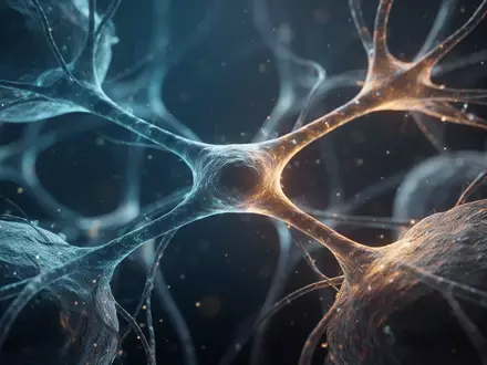 Abstrakte mikroskopische Darstellung neuronaler Netzwerke und zellulärer Strukturen in einem menschlichen Gehirn. - Foto: über boerse-global.de