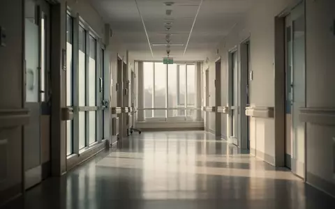 Ein heller, leerer Krankenhausflur mit einfallendem Tageslicht und minimalistischer Architektur. - Foto: über boerse-global.de