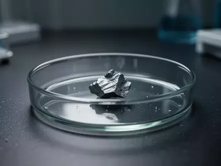 Ein metallischer Splitter in einer Laborschale in einer klinischen Umgebung. - Foto: über boerse-global.de