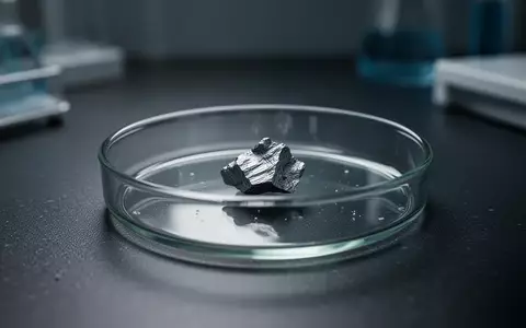 Ein metallischer Splitter in einer Laborschale in einer klinischen Umgebung. - Foto: ĂĽber boerse-global.de