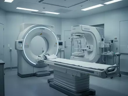 Ein moderner, steriler Untersuchungsraum in einer medizinischen Einrichtung mit hochwertiger Diagnosetechnik. - Foto: über boerse-global.de