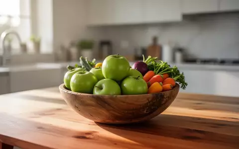 Eine Schale mit frischem Obst und Gemüse auf einem Küchentisch bei natürlichem Tageslicht. - Foto: über boerse-global.de