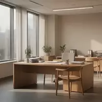 Ein leerer, modern gestalteter Büroraum mit minimalistischen Holzmöbeln und hellem Tageslicht. - Foto: über boerse-global.de