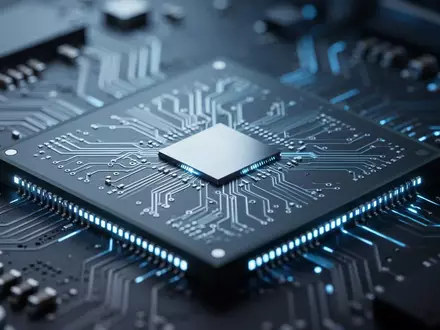 Ein moderner Computer-Chip auf einer Leiterplatte in einer technologisch sauberen Umgebung. - Foto: über boerse-global.de