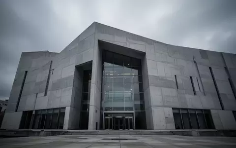 Moderne, minimalistische Architektur eines Regierungsgebäudes unter einem bewölkten Himmel. - Foto: über boerse-global.de