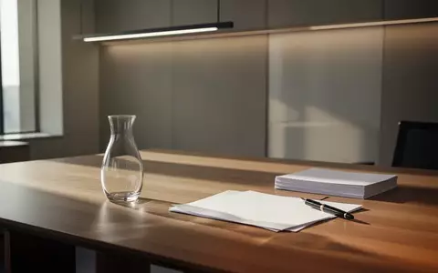 Ein minimalistischer, aufgeräumter Schreibtisch in einem modernen Büro mit natürlichem Lichteinfall. - Foto: über boerse-global.de
