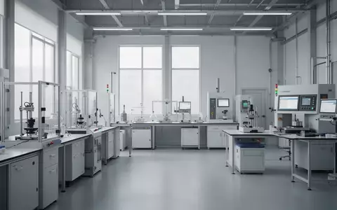 Modernes Laborgebäude für technische Prüfverfahren mit minimalistischer Ausstattung und natürlichem Licht. - Foto: über boerse-global.de