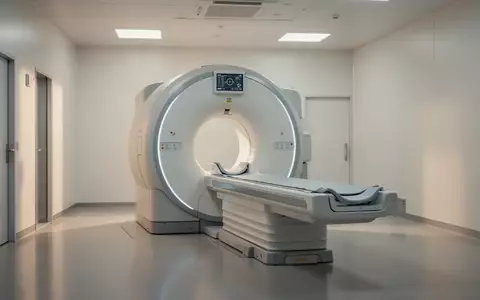 Ein modernes, steriles Diagnosezimmer mit einem MRT-Gerät in einer ruhigen, klinischen Umgebung. - Foto: über boerse-global.de