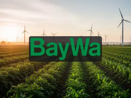 Moderne Agrarlandschaft mit Windkraftanlagen bei Sonnenaufgang als Symbol für nachhaltige Investitionen. - Foto: über boerse-global.de