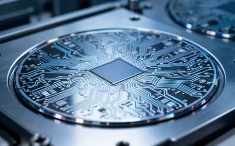 Nahaufnahme einer hochmodernen Halbleiter-Fertigungsanlage mit detaillierten Silizium-Strukturen in einer industriellen Umgebung. - Foto: über boerse-global.de