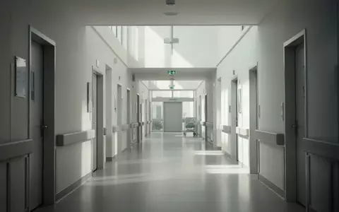 Moderner, heller Flur in einem norddeutschen Krankenhaus mit Architektur im minimalistischen Stil. - Foto: über boerse-global.de