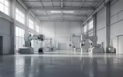 Ein minimalistisches, modernes Industrieforschungsgebäude mit poliertem Betonboden und natürlichem Lichteinfall. - Foto: über boerse-global.de