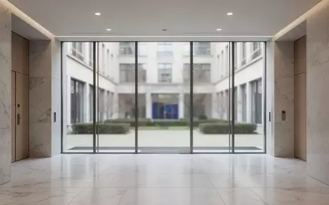 Ein leerer, modern gestalteter Korridor in einem EU-Gebäude mit großen Glasfronten und hellem Tageslicht. - Foto: über boerse-global.de