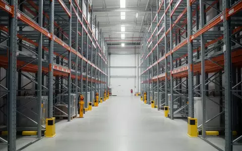 Ein aufgeräumtes, helles Industrielager mit Regalsystemen und Sicherheitsausstattung zur Instandhaltung. - Foto: über boerse-global.de