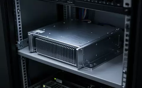 Ein hardwarebasiertes Sicherheitsmodul in einem Server-Rack in einer professionellen, dunklen Umgebung. - Foto: über boerse-global.de