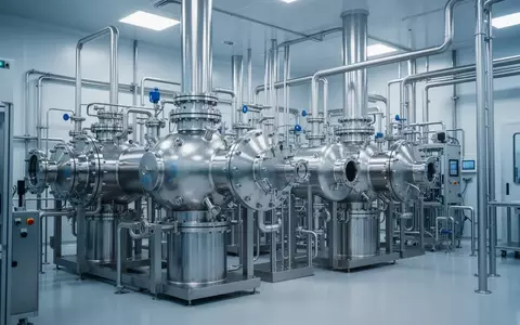 Ein hochmoderner Reinraum in einer Halbleiterfertigungsanlage mit komplexen Industrieanlagen und Rohrleitungen. - Foto: über boerse-global.de