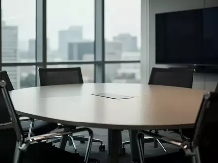 Symbolbild: runder Konferenztisch mit Stühlen - Foto: über boerse-global.de