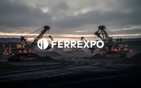 Industrielle Bergbauanlage bei Dämmerung mit schweren Maschinen in einer weitläufigen, atmosphärischen Landschaft. - Foto: über boerse-global.de